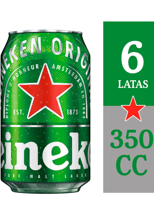 HEINEKEN LATA PACK 6 350 CC